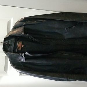 Danier large mens leather coat